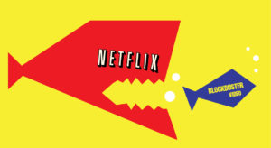 servicio de streaming netflix consumiendo a su competencia, que en realidad nunca lo fue.