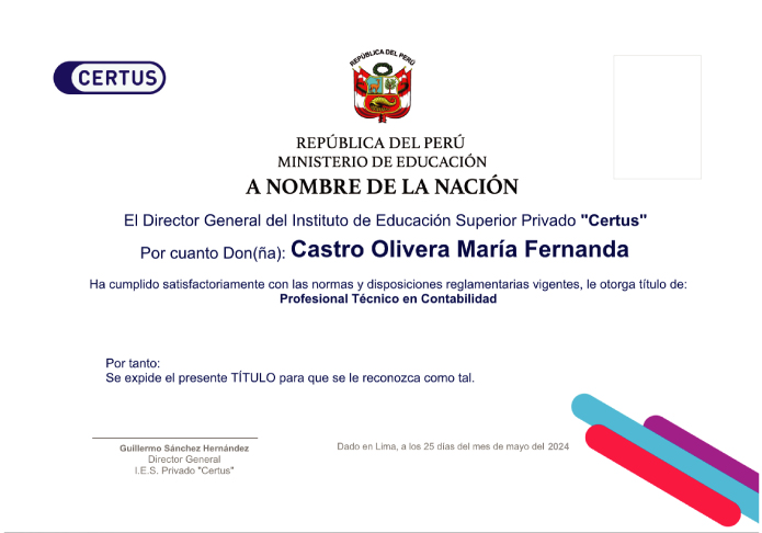 imagen referencial de título a nombre de la nación
